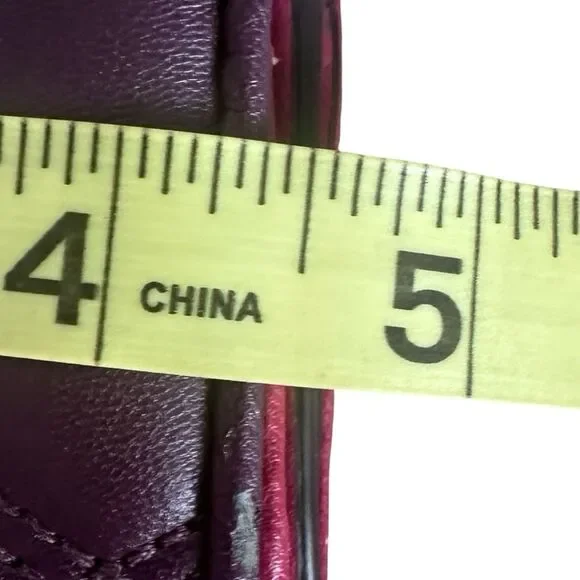 Michael Kors burgundy/Purple Kisslock Quilted Compact Wallet - Picture 9 of 10